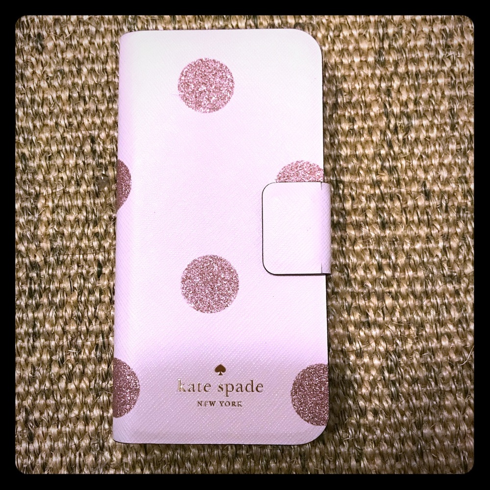 Glitter dot kate spade folio card case